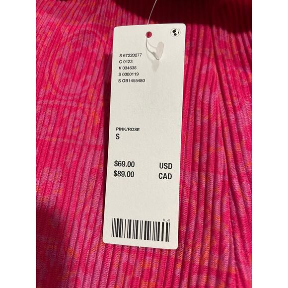 NWT Urban Outfitters Womens Small Barbie Y2K Alia Plisse Flare Pants Pink New - Picture 12 of 13